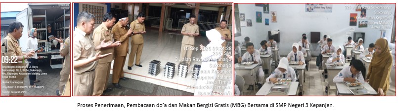 Sambut Program Unggulan Presiden, SMPN 3 Kepanjen Gelar Makan Bergizi Gratis Bersama